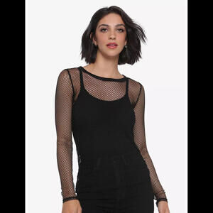 Black Fishnet Top without Cami